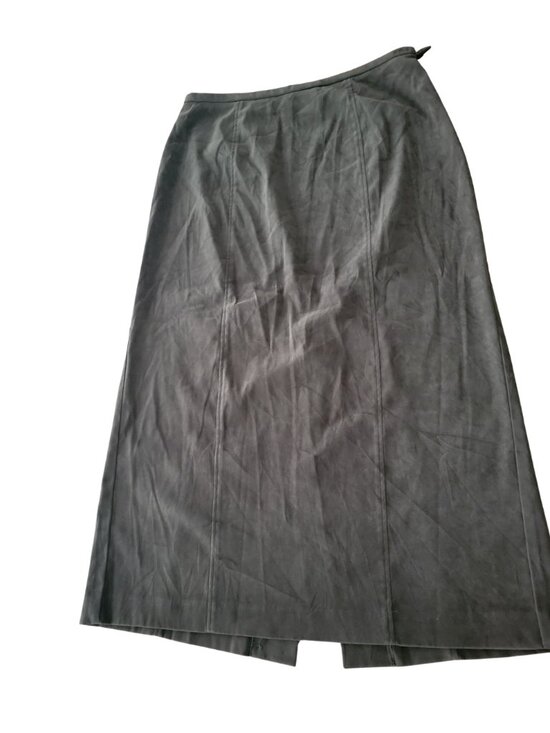 Worthington Dresses & Skirts - Worthington Stretch Brown Faux Suede Trouser Pencil Skirt Vented